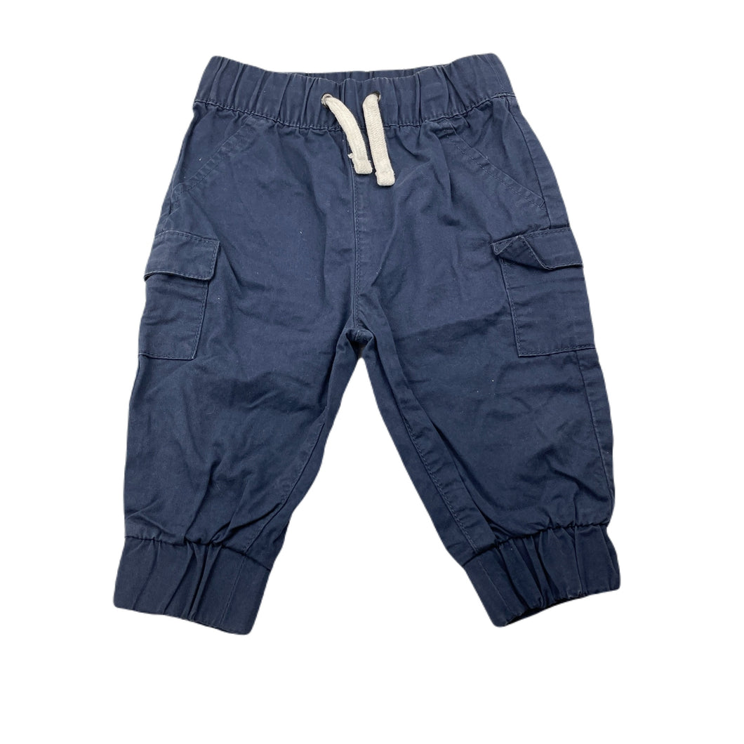 Boys Baby Berry, navy cotton cargo pants, elasticated, EUC, size 0,  