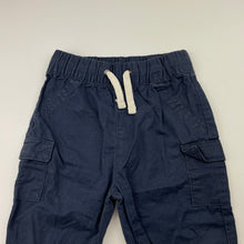 Load image into Gallery viewer, Boys Baby Berry, navy cotton cargo pants, elasticated, EUC, size 0,  