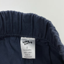 Load image into Gallery viewer, Boys Baby Berry, navy cotton cargo pants, elasticated, EUC, size 0,  