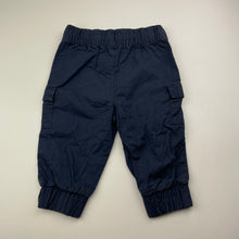 Load image into Gallery viewer, Boys Baby Berry, navy cotton cargo pants, elasticated, EUC, size 0,  