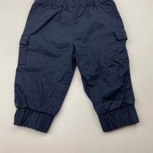 Load image into Gallery viewer, Boys Baby Berry, navy cotton cargo pants, elasticated, EUC, size 0,  