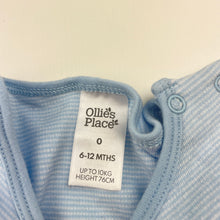 Load image into Gallery viewer, Unisex Ollies Place, soft cotton bodysuit / romper, GUC, size 0,  