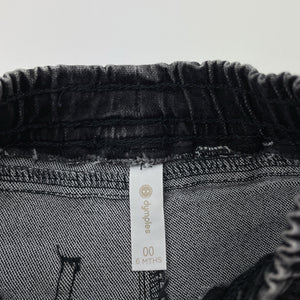 Boys Dymples, stretch knit denim shorts, elasticated, EUC, size 00,  