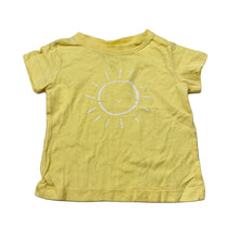Load image into Gallery viewer, Unisex Anko, yellow cotton tee / top, sun, GUC, size 00,  