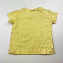 Load image into Gallery viewer, Unisex Anko, yellow cotton tee / top, sun, GUC, size 00,  
