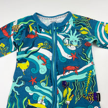 Load image into Gallery viewer, Unisex Bonds, zip wondersuit / zippy / romper, submarine, FUC, size 00,  