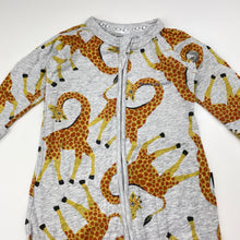 Load image into Gallery viewer, Unisex Bonds, zip wondersuit / zippy / romper, giraffes, GUC, size 00,  