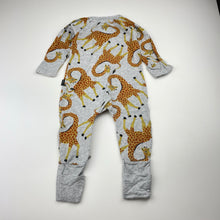 Load image into Gallery viewer, Unisex Bonds, zip wondersuit / zippy / romper, giraffes, GUC, size 00,  