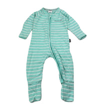 Load image into Gallery viewer, Unisex Bonds, striped zip wondersuit / zippy / romper, EUC, size 00,  