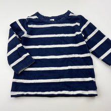 Load image into Gallery viewer, Unisex Dymples, navy &amp; white stretchy long sleeve top, GUC, size 0,  