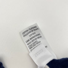Load image into Gallery viewer, Unisex Dymples, navy &amp; white stretchy long sleeve top, GUC, size 0,  