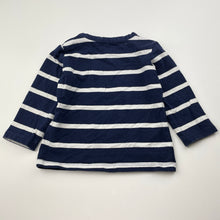 Load image into Gallery viewer, Unisex Dymples, navy &amp; white stretchy long sleeve top, GUC, size 0,  
