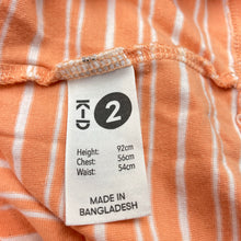 Load image into Gallery viewer, Unisex KID, striped cotton singlet top, GUC, size 2,  