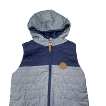 Load image into Gallery viewer, Boys Piping Hot, hooded puffer vest / jacket, discolouration lower back, FUC, size 7,  