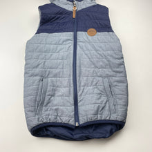 Load image into Gallery viewer, Boys Piping Hot, hooded puffer vest / jacket, discolouration lower back, FUC, size 7,  