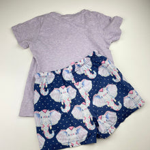 Load image into Gallery viewer, Girls Peter Alexander, cotton pyjama top &amp; shorts, elephant, FUC, size 6,  