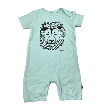 Unisex Milk & Masuki, organic cotton blend romper, lion, EUC, size 0,  