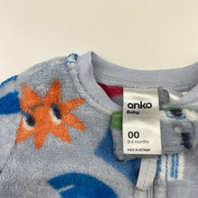 Load image into Gallery viewer, Boys Anko, soft fleece zip coverall / romper, FUC, size 00,  