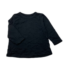 Load image into Gallery viewer, Unisex Favourites, black organic cotton long sleeve top, EUC, size 2,  