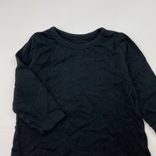 Load image into Gallery viewer, Unisex Favourites, black organic cotton long sleeve top, EUC, size 2,  