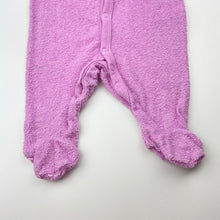 Load image into Gallery viewer, Unisex Dymples, purple terry coverall / romper, GUC, size 0000,  