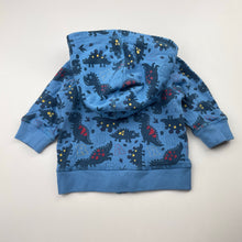 Load image into Gallery viewer, Boys Tiny Little Wonders, fleece lined zip hoodie sweater, dinosaurs, EUC, size 000,  