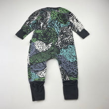 Load image into Gallery viewer, Unisex Bonds, zip wondersuit / zippy / romper, wild cats, GUC, size 00,  
