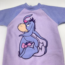Load image into Gallery viewer, Unisex Disney, Winnie the Pooh Eeyore fleece coverall / romper, GUC, size 3 months,  