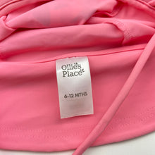 Load image into Gallery viewer, Girls Ollies Place, pink sun/swim hat, chin strap, small mark, FUC, size 0,  