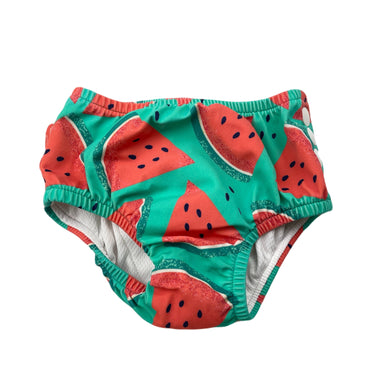 Girls HUGGIES, swim shorts / bottoms, watermelons, Sz; S, 7-12kg, EUC, size 0-1,  