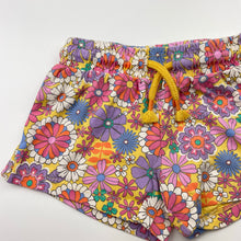 Load image into Gallery viewer, Girls Anko, colourful floral cotton shorts, EUC, size 1,  
