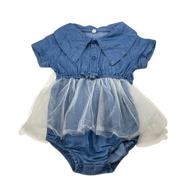 Girls chambray, romper, FUC, size 0-1,  