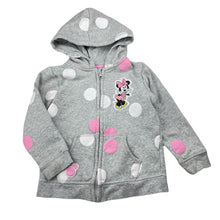 Load image into Gallery viewer, Girls Disney, Minnie Mouse fleece lined zip hoodie sweater, FUC, size 4,  
