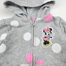 Load image into Gallery viewer, Girls Disney, Minnie Mouse fleece lined zip hoodie sweater, FUC, size 4,  