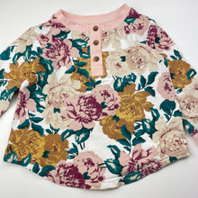 Load image into Gallery viewer, Girls Mango, floral long sleeve pyjama top, wash fade, FUC, size 3,  