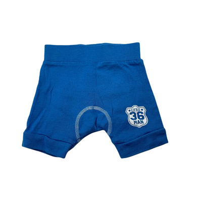 Boys Tiny Little Wonders, blue cotton shorts, elasticated, GUC, size 00,  