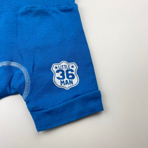 Boys Tiny Little Wonders, blue cotton shorts, elasticated, GUC, size 00,  