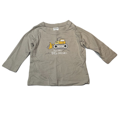 Boys Baby Berry, cotton long sleeve tee / top, digger, EUC, size 00,  