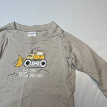 Load image into Gallery viewer, Boys Baby Berry, cotton long sleeve tee / top, digger, EUC, size 00,  