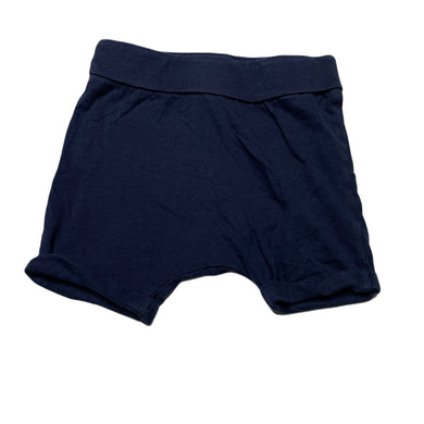 Unisex Target, navy organic cotton shorts, elasticated, GUC, size 0,  