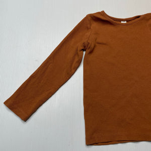 Unisex Dymples, organic cotton blend ribbed long sleeve top, GUC, size 2,  