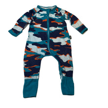 Load image into Gallery viewer, Unisex Bonds, zip wondersuit / zippy / romper, wash fade, FUC, size 00,  