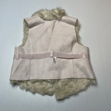 Load image into Gallery viewer, Girls Peter Morrissey, faux fur lined faux suede vest, NEW, size 0,  