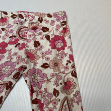 Load image into Gallery viewer, Girls Target, floral organic cotton blend leggings / bottoms, GUC, size 0,  