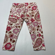 Load image into Gallery viewer, Girls Target, floral organic cotton blend leggings / bottoms, GUC, size 0,  