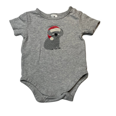 Unisex Target, organic cotton Christmas bodysuit / romper, GUC, size 0,  