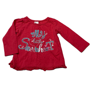 Girls Tiny Little Wonders, cotton long sleeve top, GUC, size 0,  