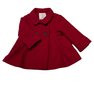 Girls Primark, red winter jacket / coat, L: 33cm, GUC, size 0,  