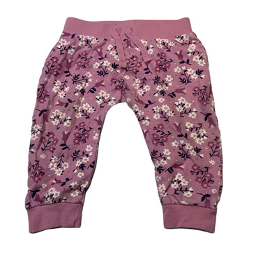 Girls Anko, floral cotton pants / bottoms, elasticated, GUC, size 0,  