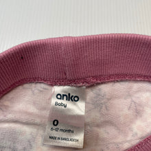 Load image into Gallery viewer, Girls Anko, floral cotton pants / bottoms, elasticated, GUC, size 0,  